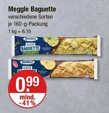 Meggle Baguette verschiedene Sorten je 160-g-Packung