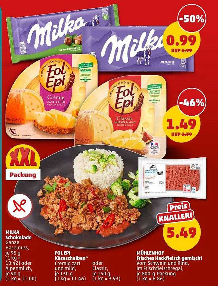Milka Schokolade & Fol Epi Käse
