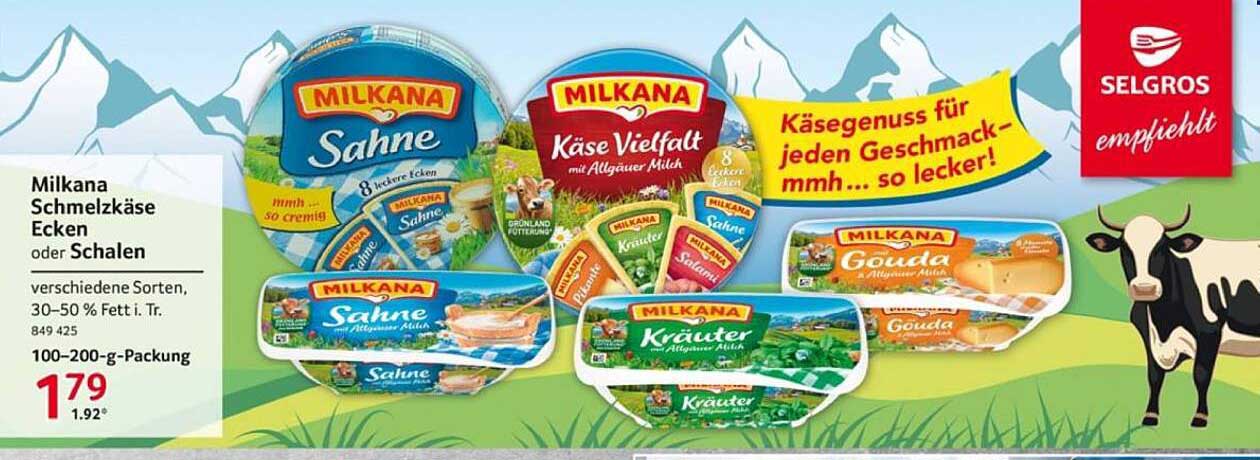Milkana Schmelzkäse Ecken oder Schalen
