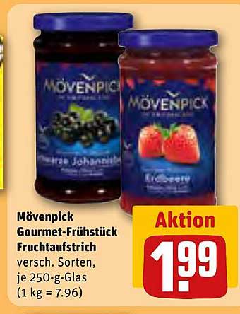 Mövenpick Gourmet-Frühstück Fruchtaufstrich, verschiedene Sorten, je 250-g-Glas