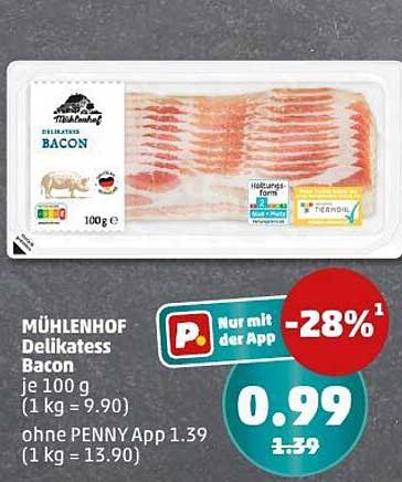 MÜHLENHOF Delikatess Bacon je 100 g