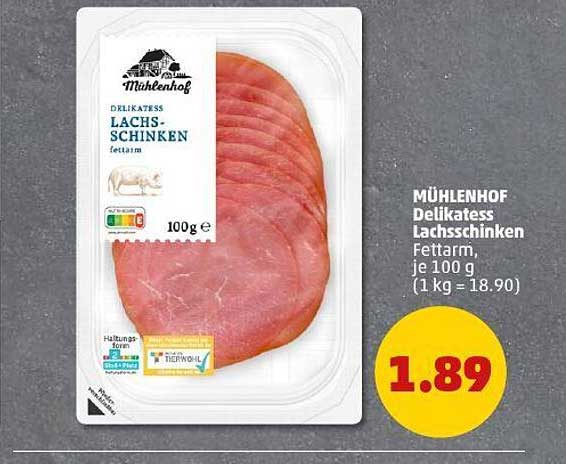 MÜHLENHOF Delikatess Lachsschinken, fettarm