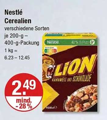 Nestlé Cerealien - Lion Karamell und Schokoladengeschmack