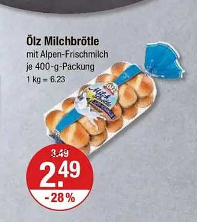 Ölz Milchbrötle mit Alpen-Frischmilch je 400-g-Packung