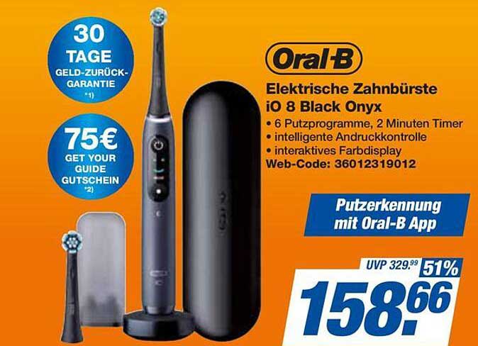 Oral-B Elektrische Zahnbürste iO 8 Black Onyx