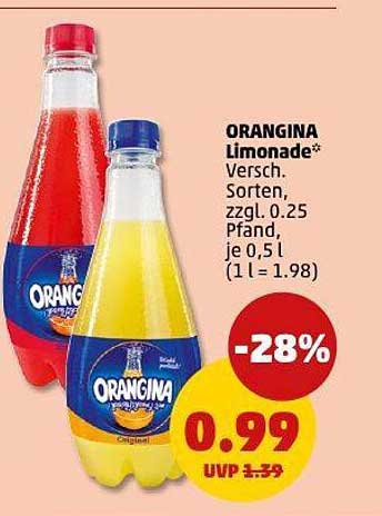 ORANGINA Limonade - Verschiedene Sorten im Angebot