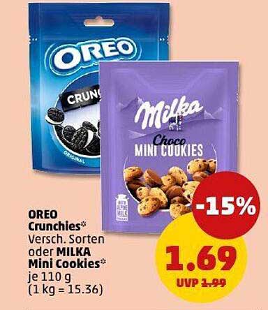 OREO Crunchies und Milka Mini Cookies - Super Angebot im Penny-Prospekt!
