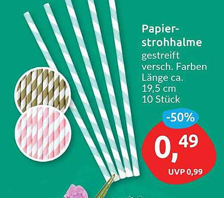 Papierstrohhalme gestreift, 19,5 cm, 10 Stück