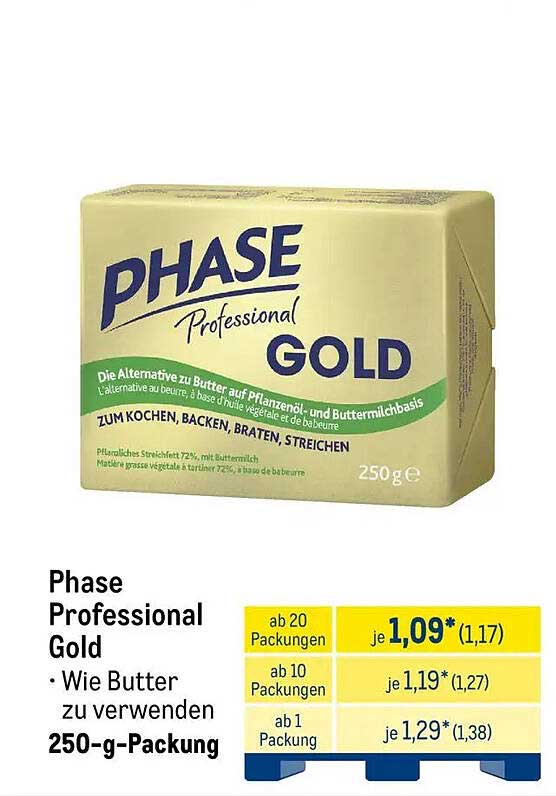 Phase Professional Gold - Die alternative zu Butter