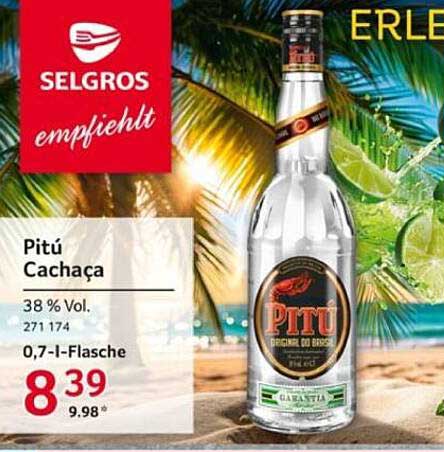 Pitú Cachaça 0,7 l - ein brasilianischer Hochgenuss