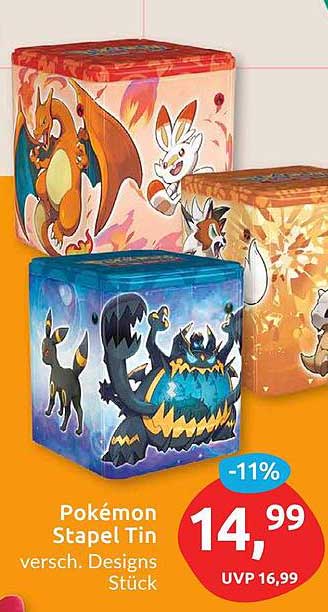 Pokémon Stapel Tin - verschiedene Designs