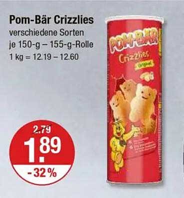 Pom-Bär Crizzlies verschiedene Sorten je 150-g – 155-g-Rolle
