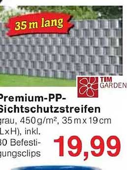 Premium-PP-Sichtschutzstreifen - 35 m lang