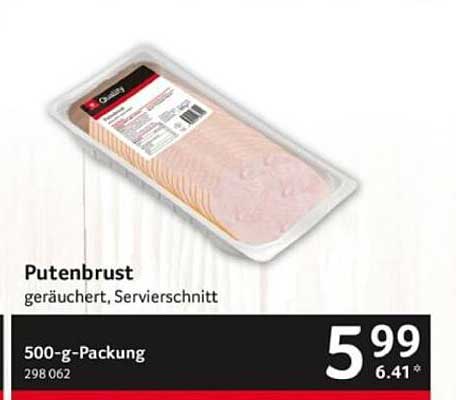 Putenbrust geräuchert, Servierschnitt, 500-g-Packung