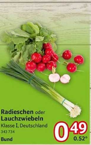 Radieschen oder Lauchzwiebeln - Klasse I, Deutschland
