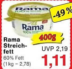 Rama Streichfett 400g - 49% Rabatt!