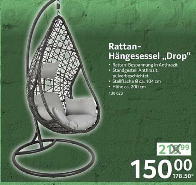 Rattan-Hängesessel „Drop“