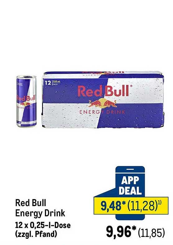 Red Bull Energy Drink 12 x 0,25-l-Dose (zzgl. Pfand)