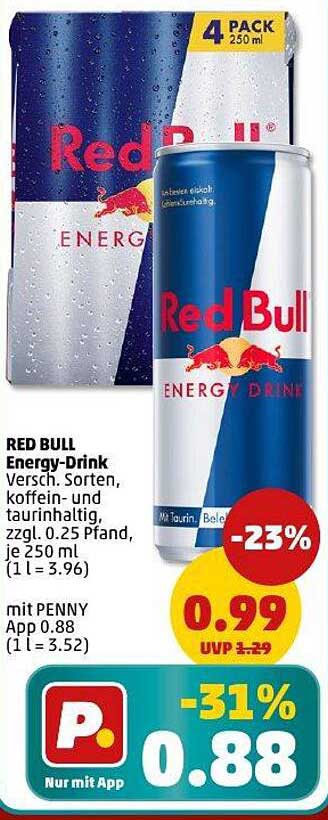 RED BULL Energy-Drink 4-Pack (250 ml)