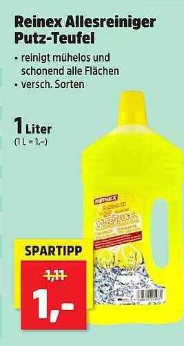 Reinex Alleskönner Putz-Teufel – 1 Liter zum Sparpreis