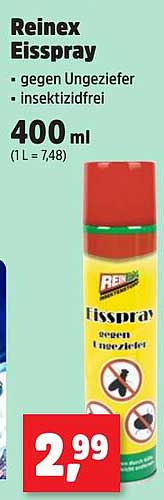Reinex Eisspray – gegen Ungeziefer, insektizidfrei