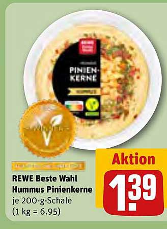 REWE Beste Wahl Hummus Pinenkerne 200-g-Schale