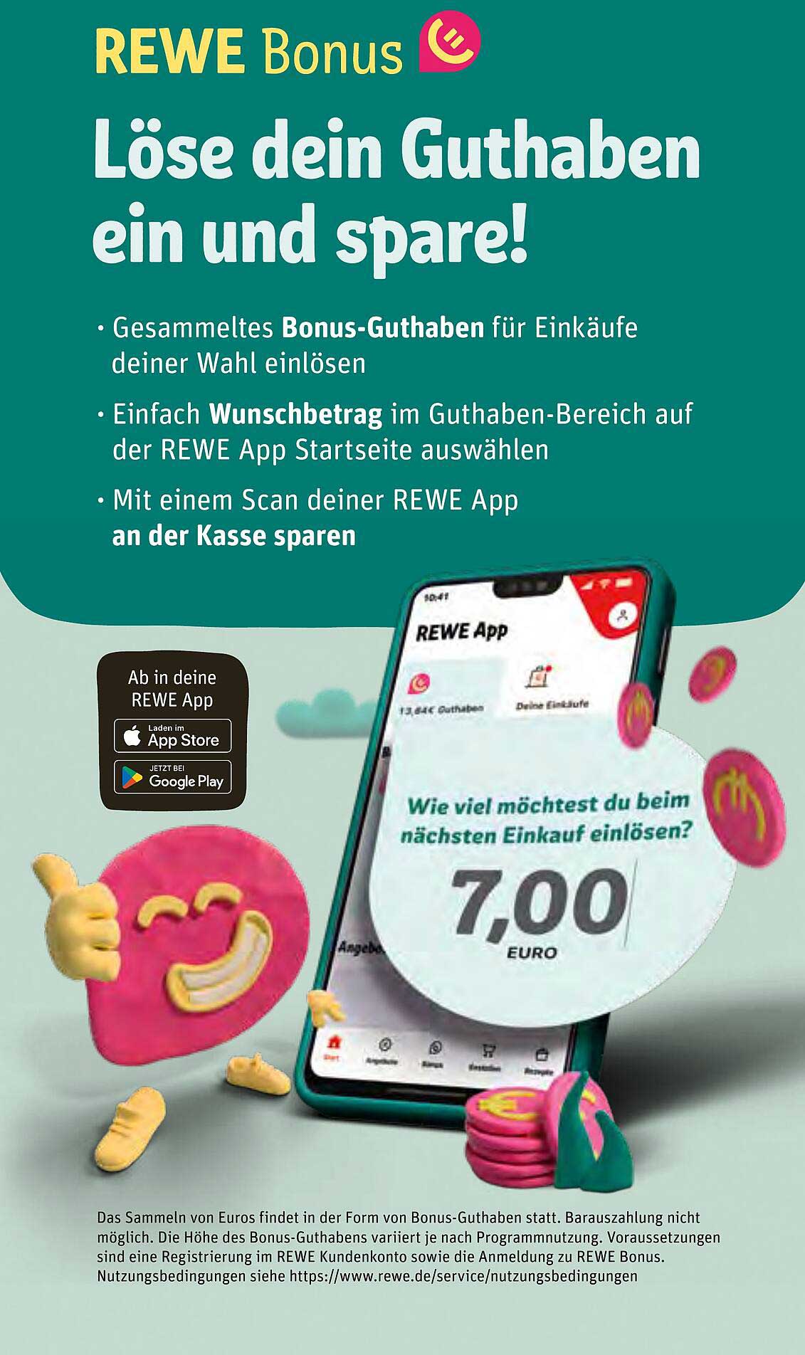 REWE Bonus: Löse dein Guthaben ein und spare!