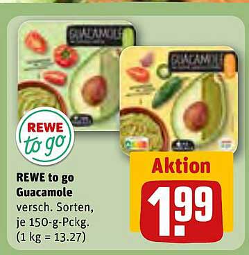 REWE to go Guacamole - Aktionsangebot