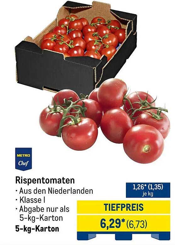 Rispen-Tomaten 5-kg-Karton