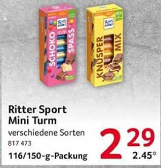 Ritter Sport Mini Turm - verschiedene Sorten