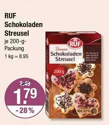 RUF Schokoladen Streusel je 200-g-Packung