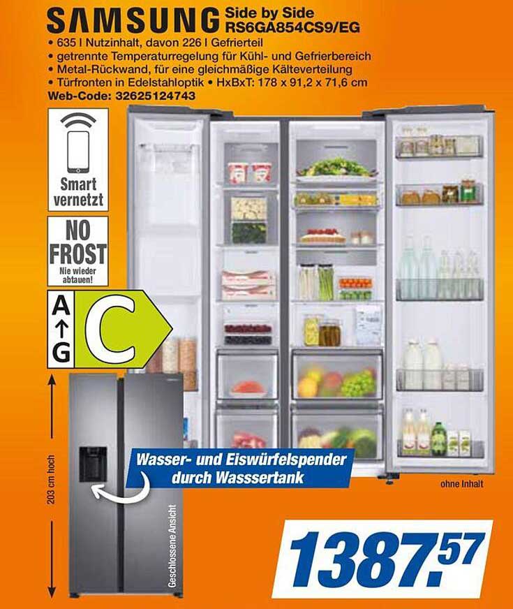 Samsung Side by Side Kühlschrank RS6GA854CS9/EG