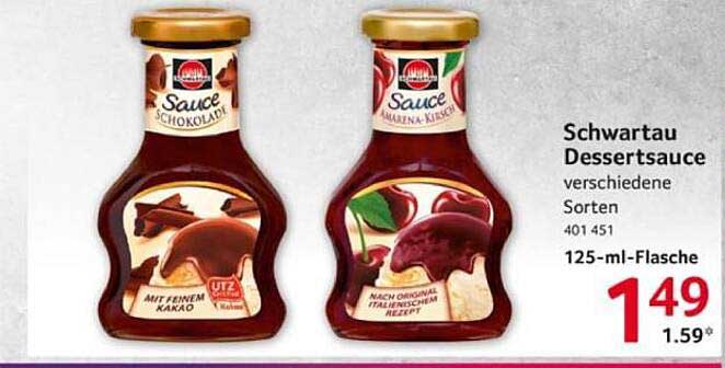 Schwartau Dessertsauce verschiedene Sorten 125-ml-Flasche