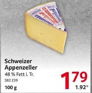 Schweizer Appenzeller 48 % Fett i. Tr.