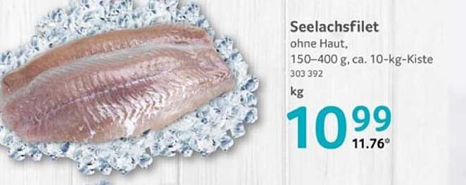 Seelachsfilet ohne Haut, 150–400 g, ca. 10-kg-Kiste