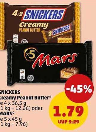SNICKERS Creamy Peanut Butter und MARS - Genuss pur!