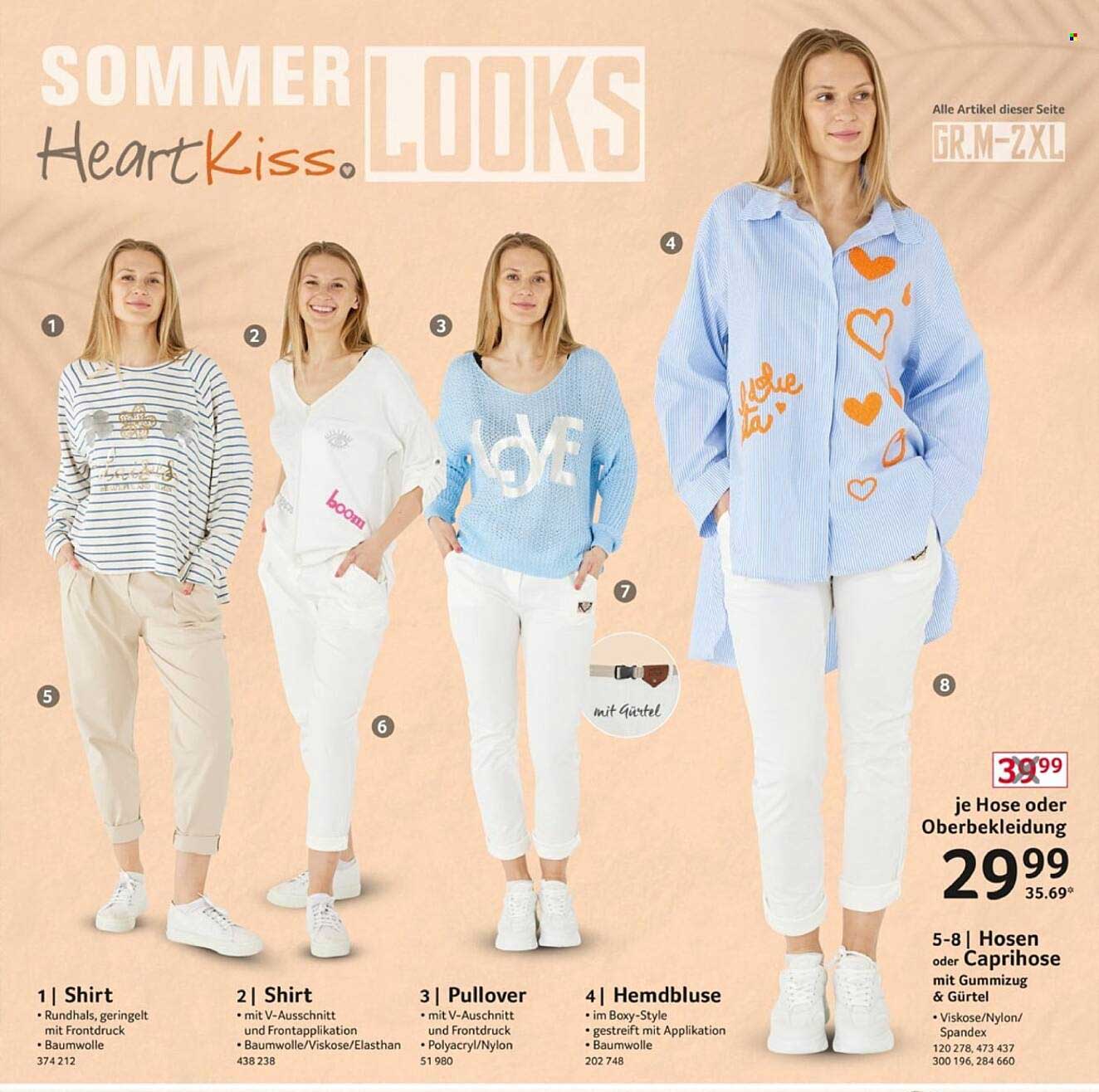 Sommer Looks von HeartKiss - Hosen oder Oberbekleidung in Größe M bis XXL