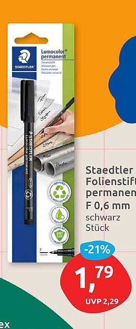 Staedtler Lumocolor Permanent Folienstift F 0,6 mm schwarz
