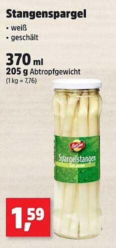 Stangenspargel - Weiß und Geschält
