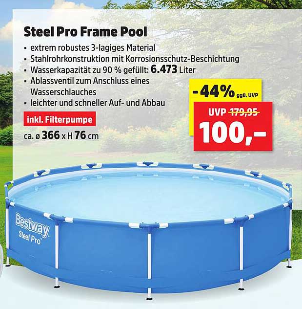 Steel Pro Frame Pool inkl. Filterpumpe