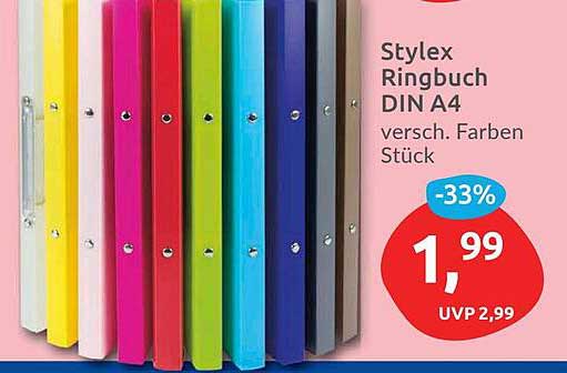 Stylex Ringbuch DIN A4 – verschiedene Farben