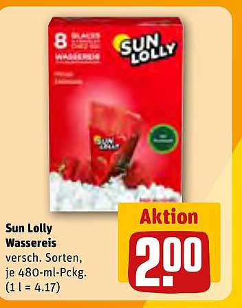 Sun Lolly Wassereis - 8 beliebte Sorten