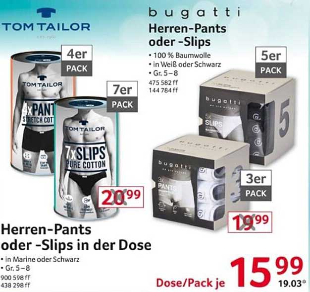 Tom Tailor Herren-Pants und bugatti Slips - Bequem und stilvoll