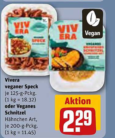 Vivera veganer Speck oder Veganes Schnitzel - Aktion vom 23.06. bis 29.06.