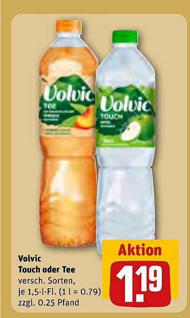 Volvic Touch oder Tee 1,5 l – Erfrischender Genuss zu einem tollen Preis!