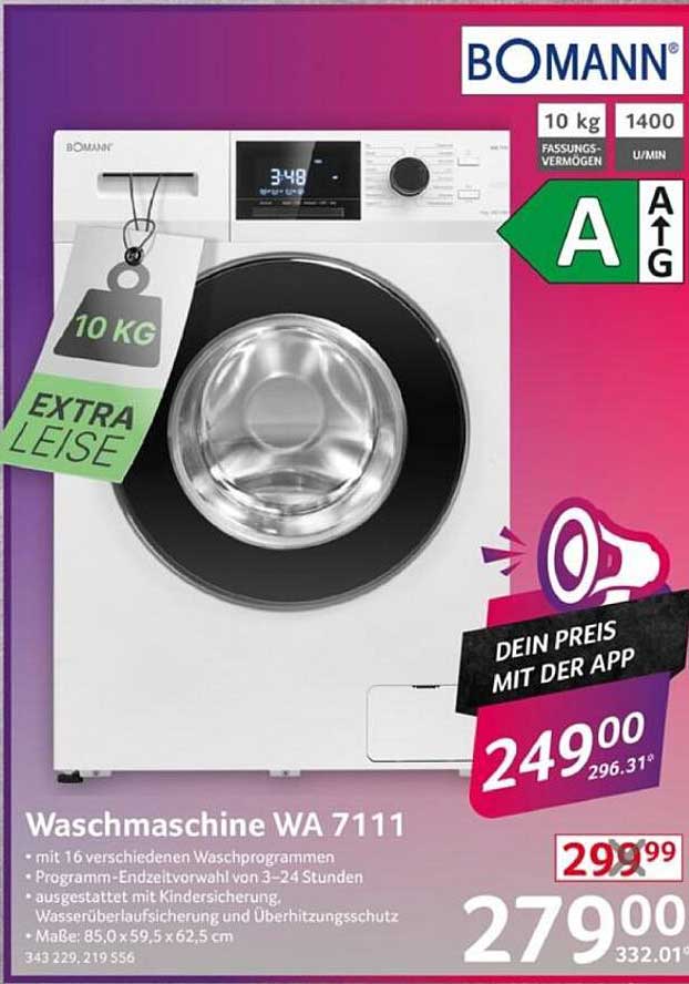 Waschmaschine WA 7111 von BOMANN