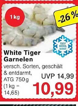White Tiger Garnelen - 750 g für nur 10,99 €