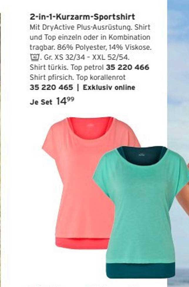2-in-1-Kurzarm-Sportshirt