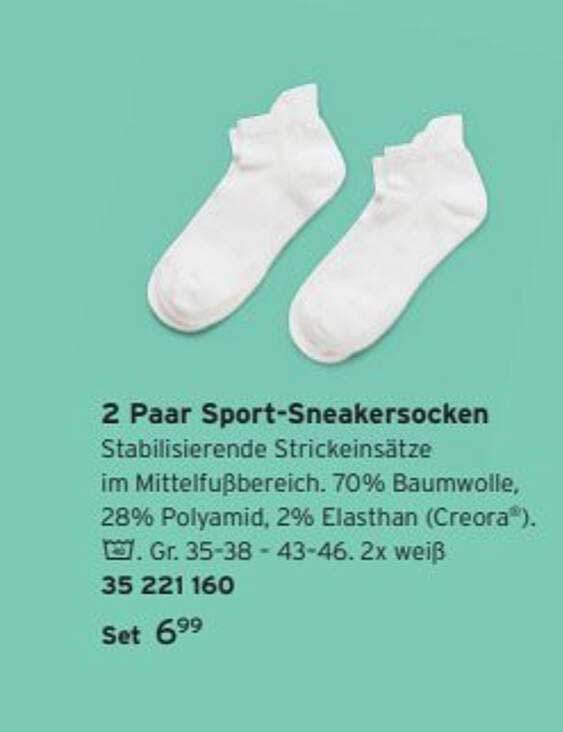 2 Paar Sport-Sneakersocken