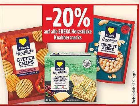 -20% auf alle EDEKA Herzstücke Knabbersnacks